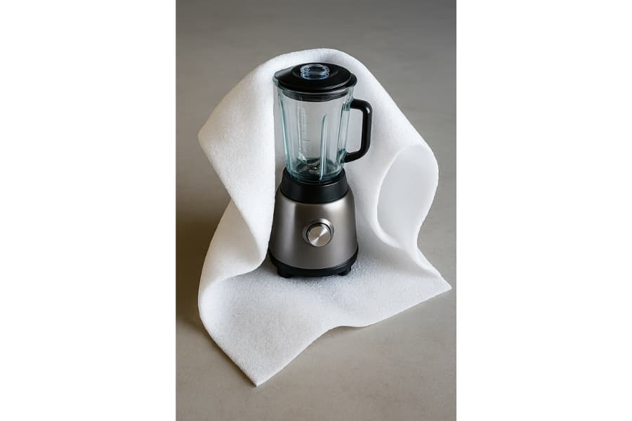 Ảnh: xốp foam bọc đồ gia dụng cũ để bảo quản